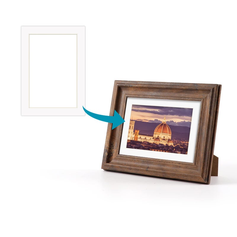 ZBEIVAN 5x7 White Picture Mats with Core Bevel Cut Frame Mattes for 4x6 Pictures- Pack of 12 - Image 5